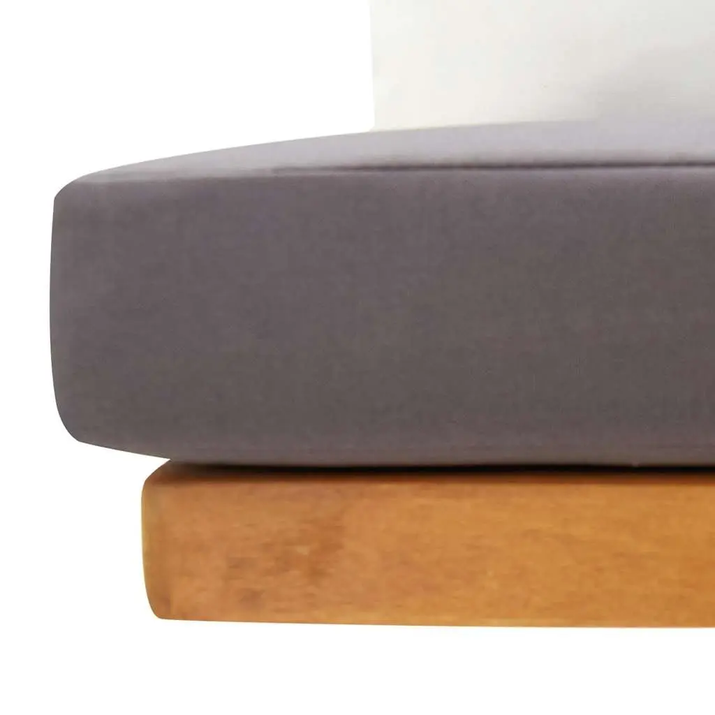 Brown Wooden Garden Corner Sofa with Cushions
