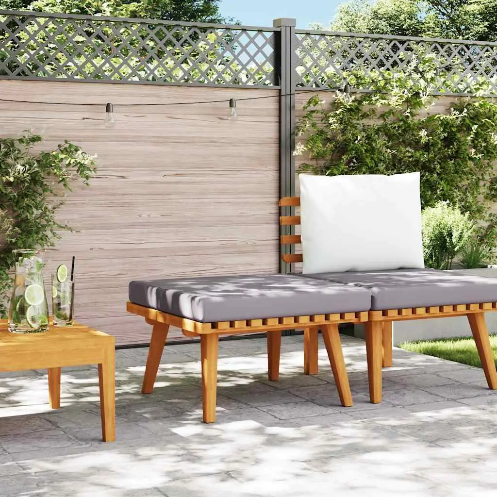 Outdoor Footstool Solid Acacia Wood 60 x 60 x 29 cm Brown