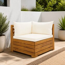 Stylish Wooden Corner Sofa for Outdoor Spaces