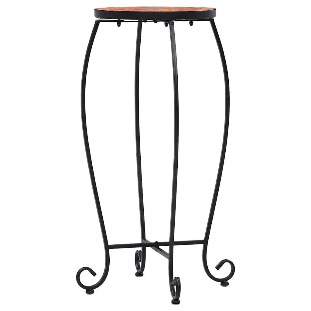 Mosaic Plant Stand Table Set 3pc Durable Ceramic Top