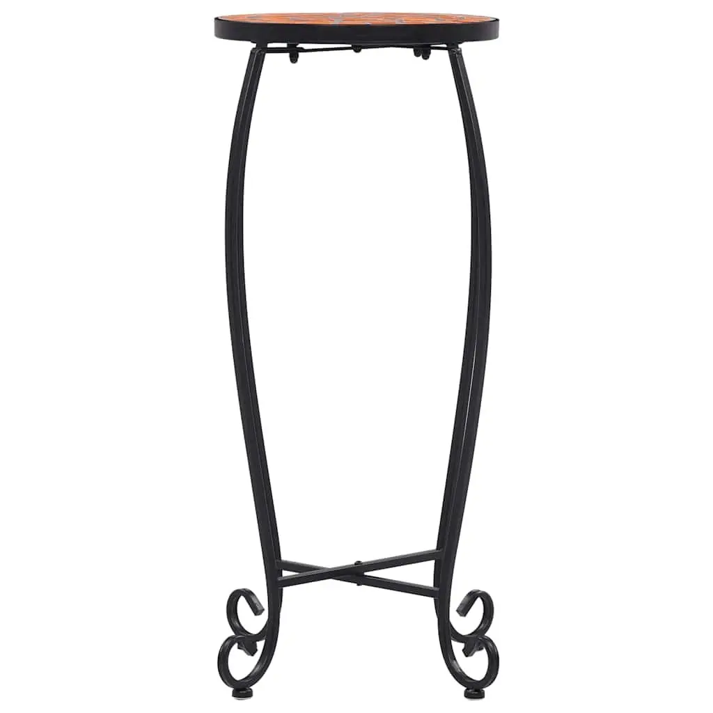 Mosaic Plant Stand Table Set 3pc Durable Ceramic Top