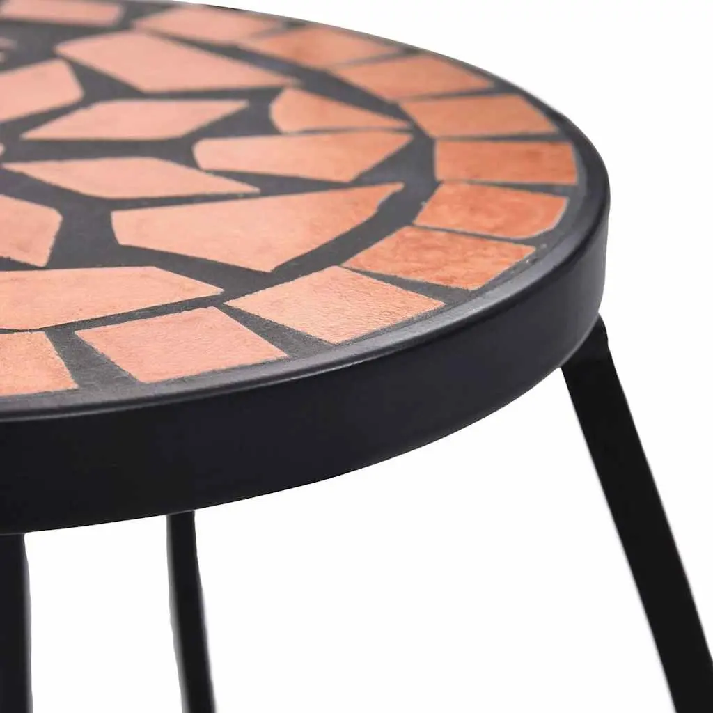 Mosaic Plant Stand Table Set 3pc Durable Ceramic Top