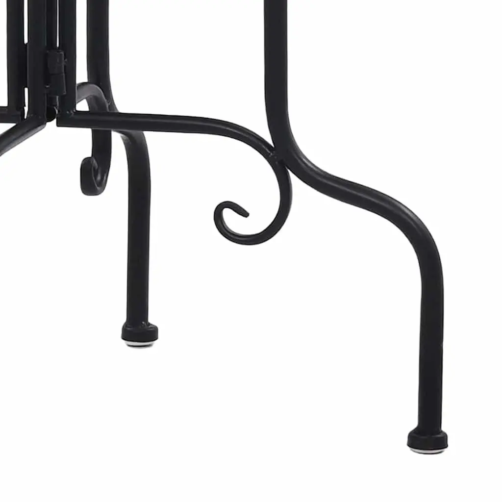 Black and White Mosaic Side Table for Outdoors