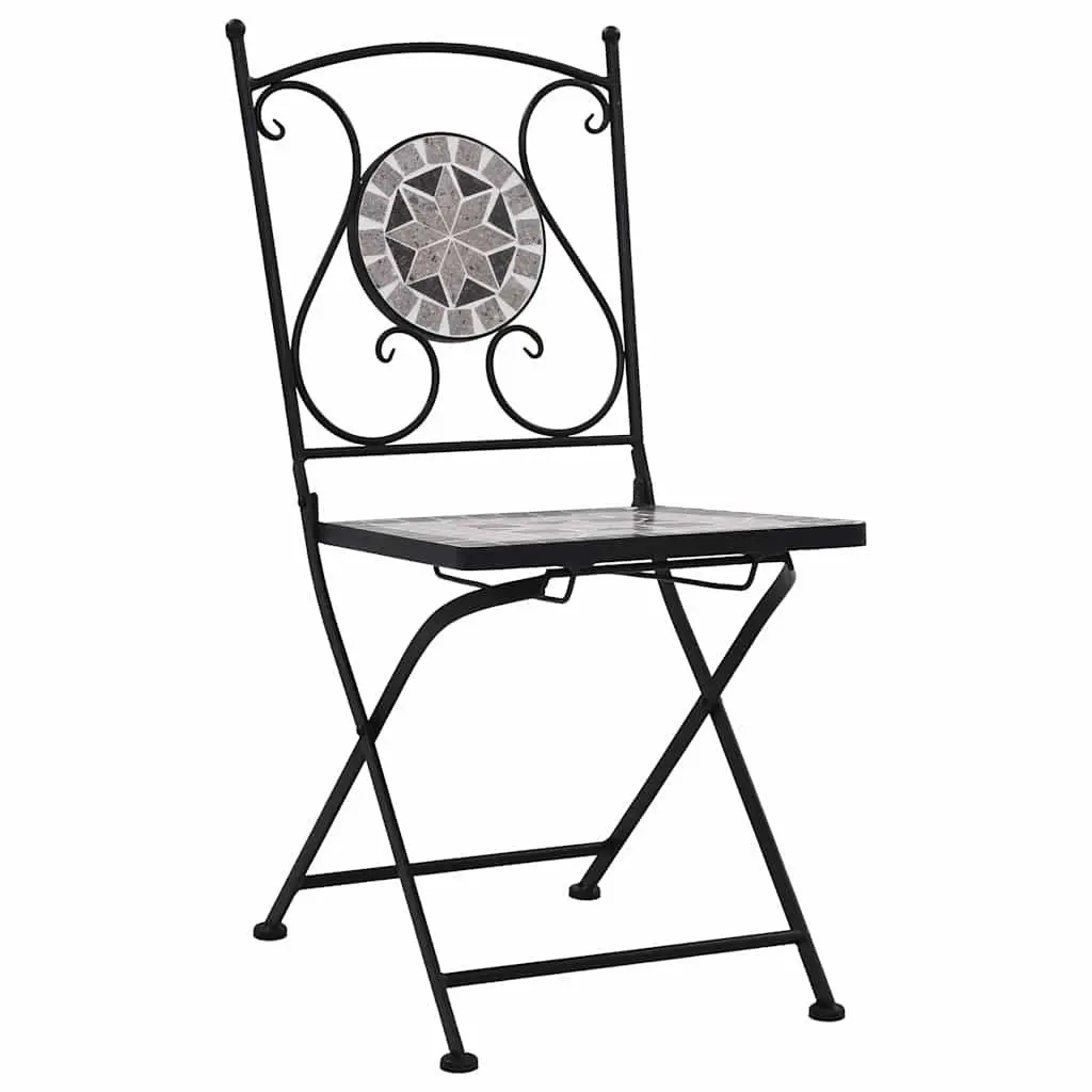 Mosaic Bistro Chairs Set of 2 for Outdoor Use