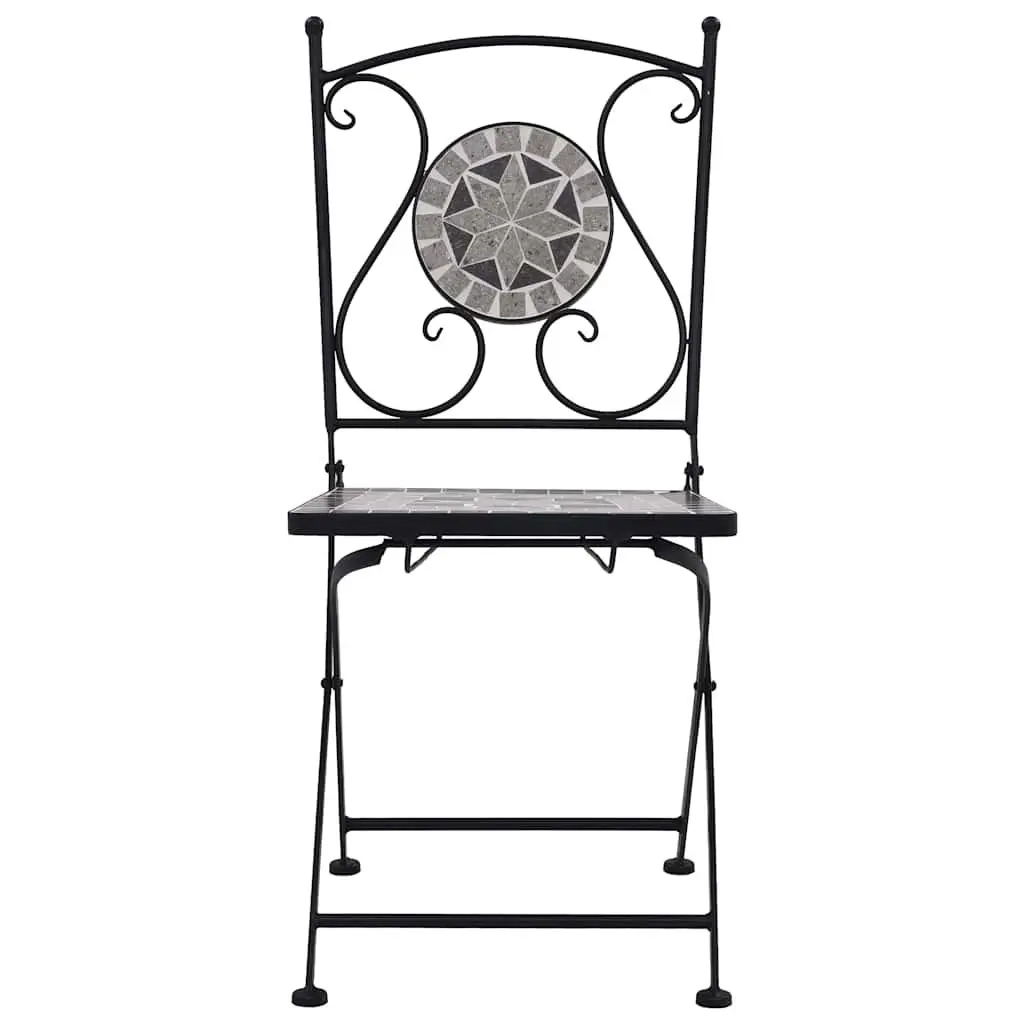 Mosaic Bistro Chairs Set of 2 for Outdoor Use
