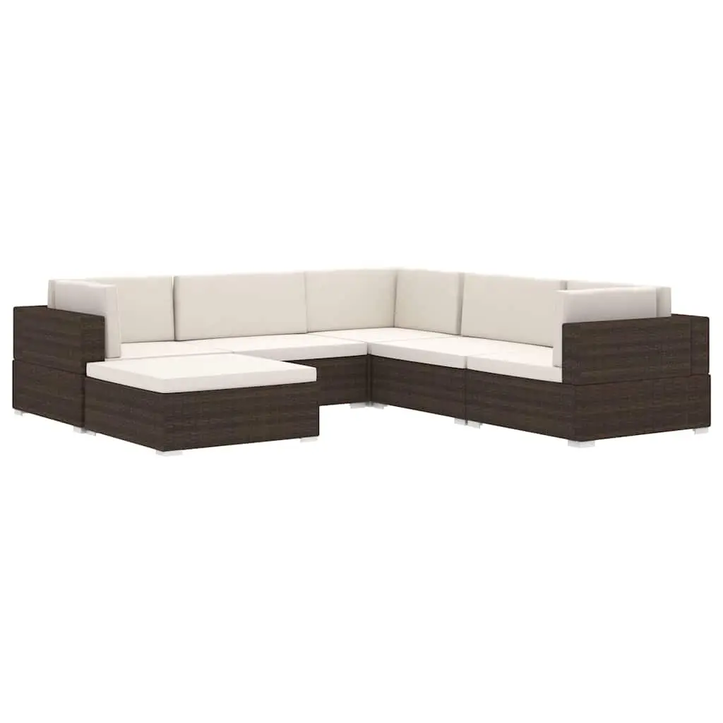 Outdoor Sectional Corner Chair PE Rattan Brown