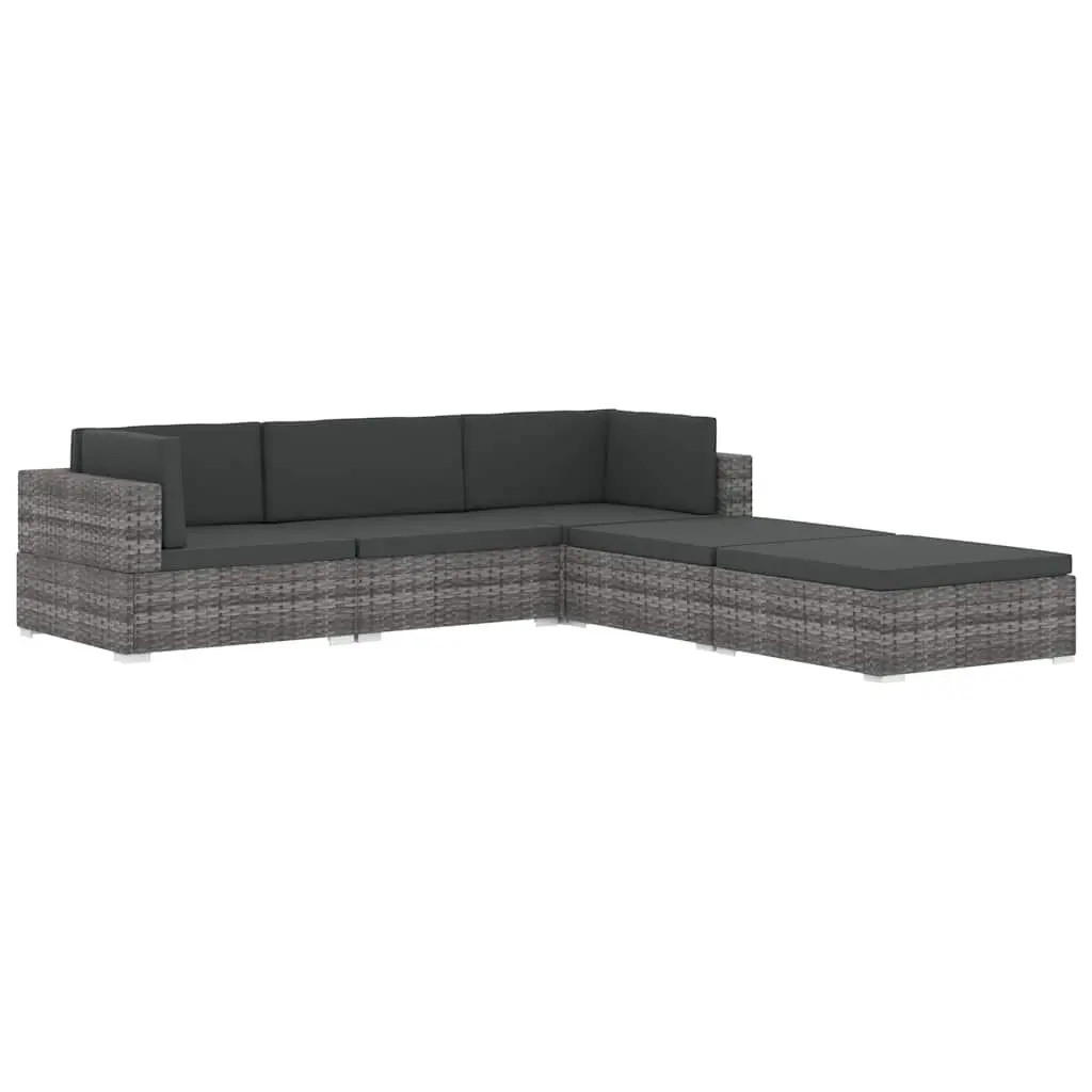 Outdoor Sectional Corner Chair PE Rattan Brown