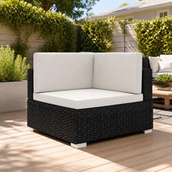 Durable Outdoor Sectional Corner Chair with Cushions