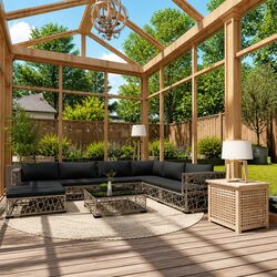 Premium 8 Piece Outdoor Lounge Set Grey Rattan Sofa