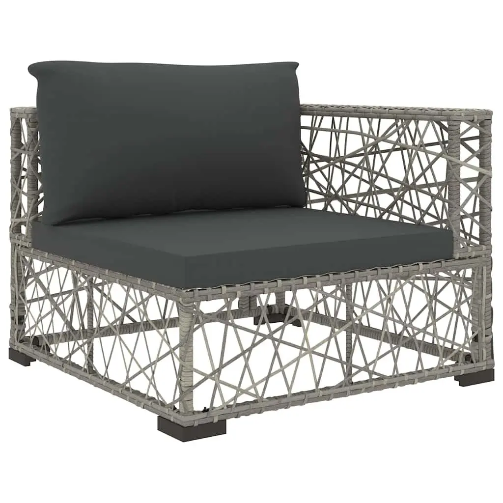 8 Piece Outdoor Lounge Set Grey Rattan Sofa