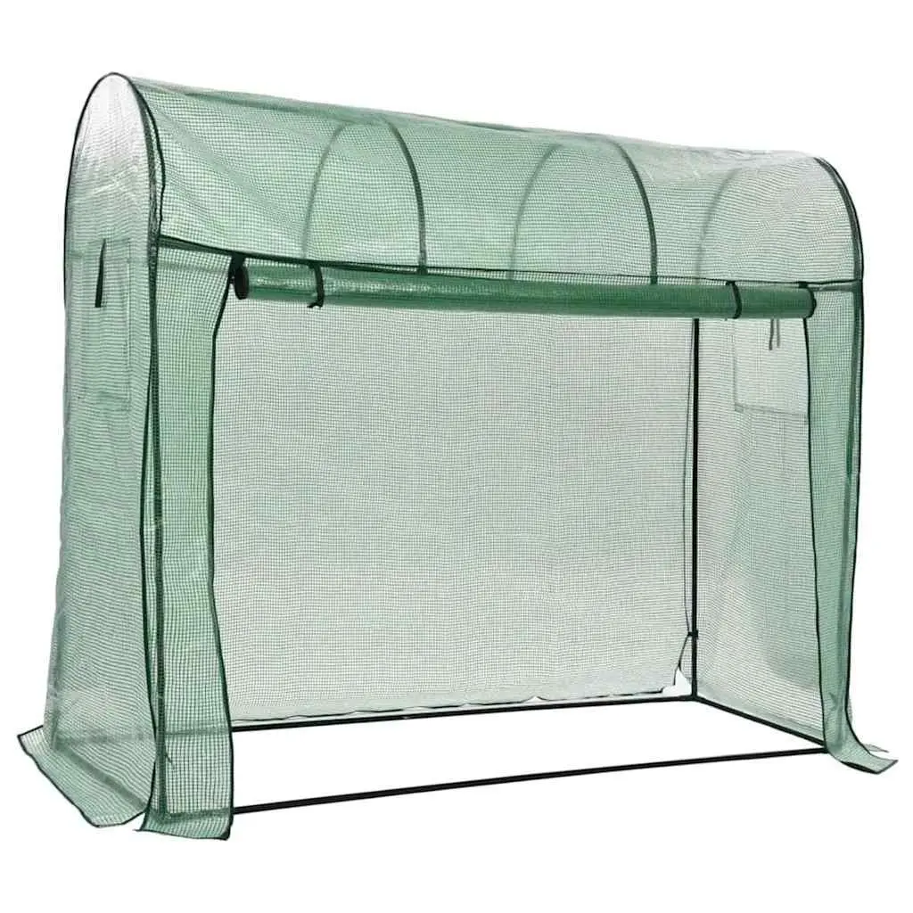 Greenhouse with Zippered Door for Extended Growing