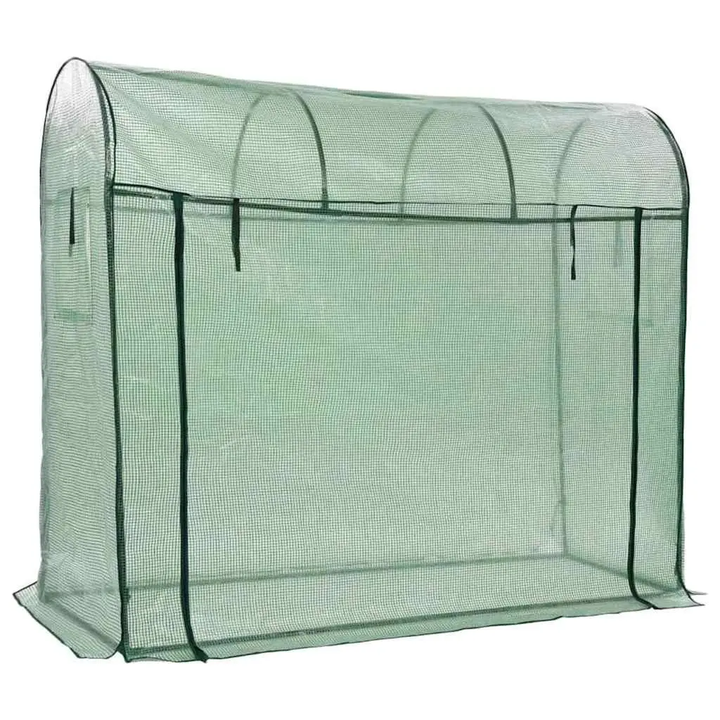 Greenhouse with Zippered Door for Extended Growing
