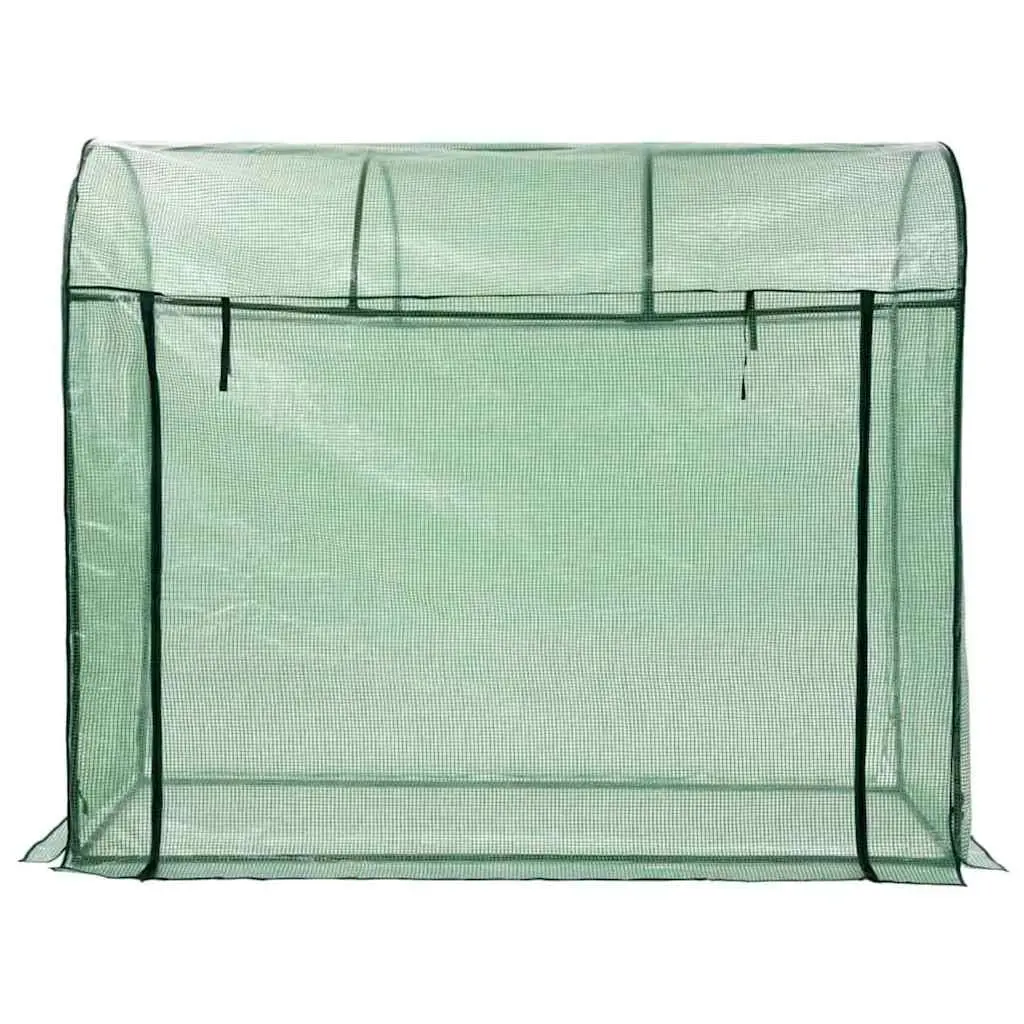 Greenhouse with Zippered Door for Extended Growing