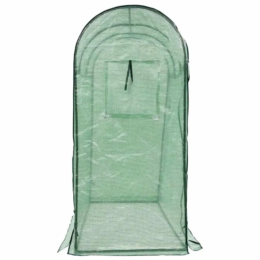 Greenhouse with Zippered Door for Extended Growing