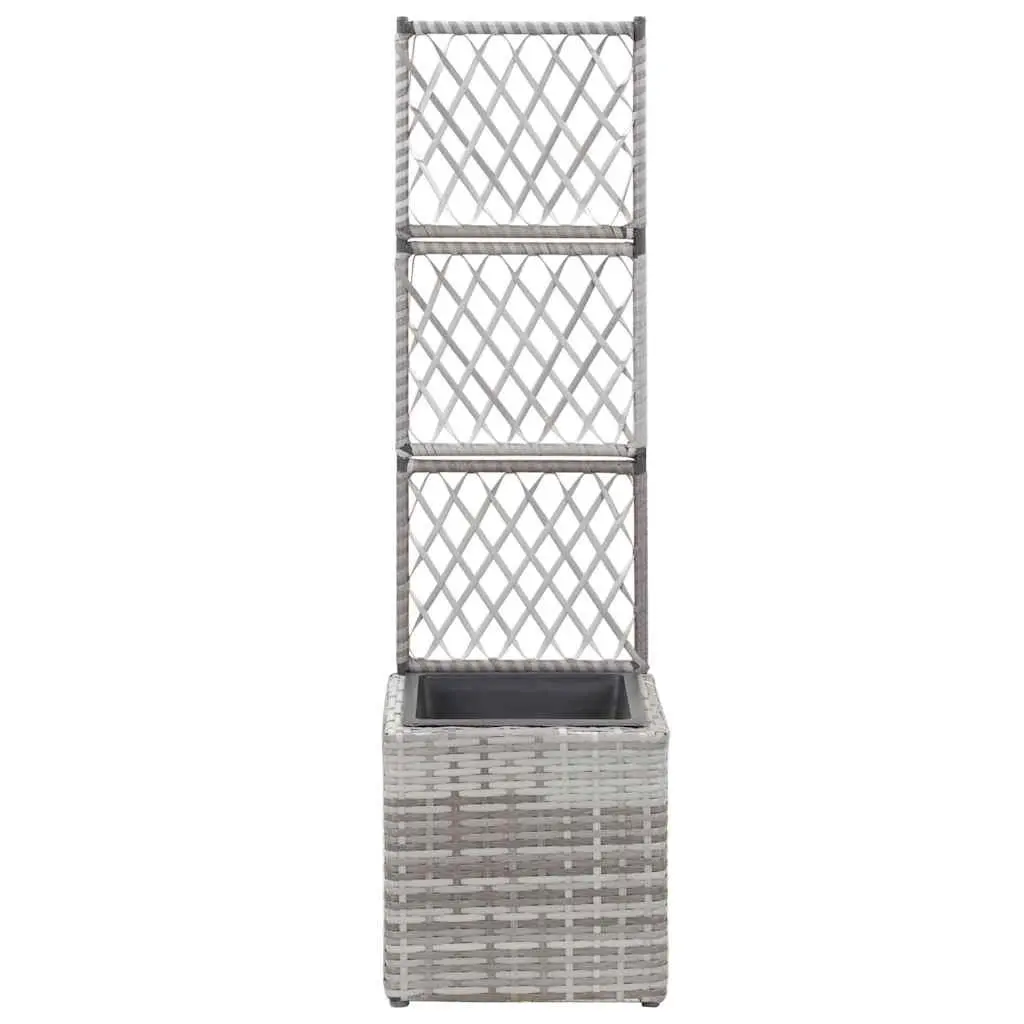 Raised Bed Planter with Integrated Trellis 30x30x107 cm