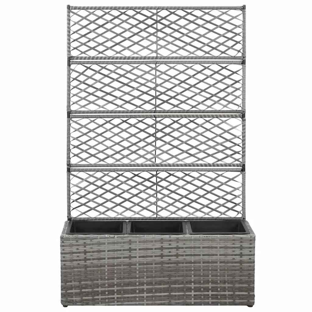 Raised Bed Planter with Trellis and 3 Pots