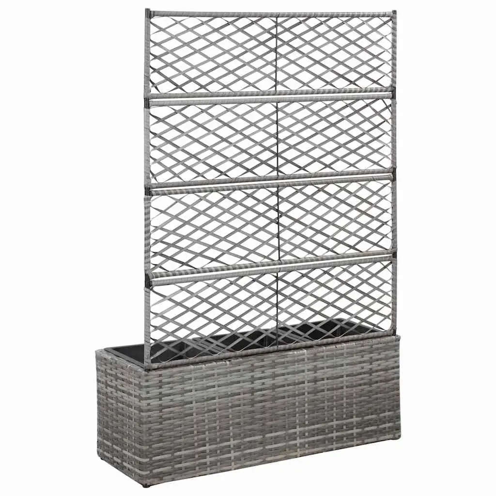Raised Bed Planter with Trellis and 3 Pots