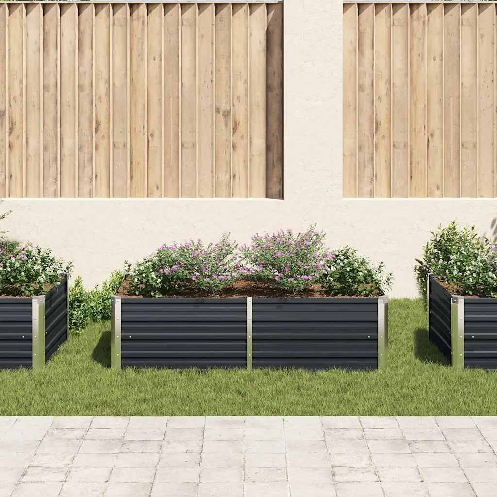 Anthracite Raised Garden Bed 160x80x45 cm