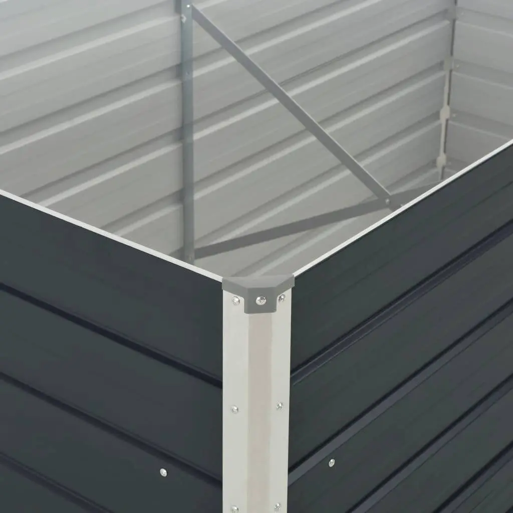 Anthracite Raised Garden Bed 160x80x45 cm