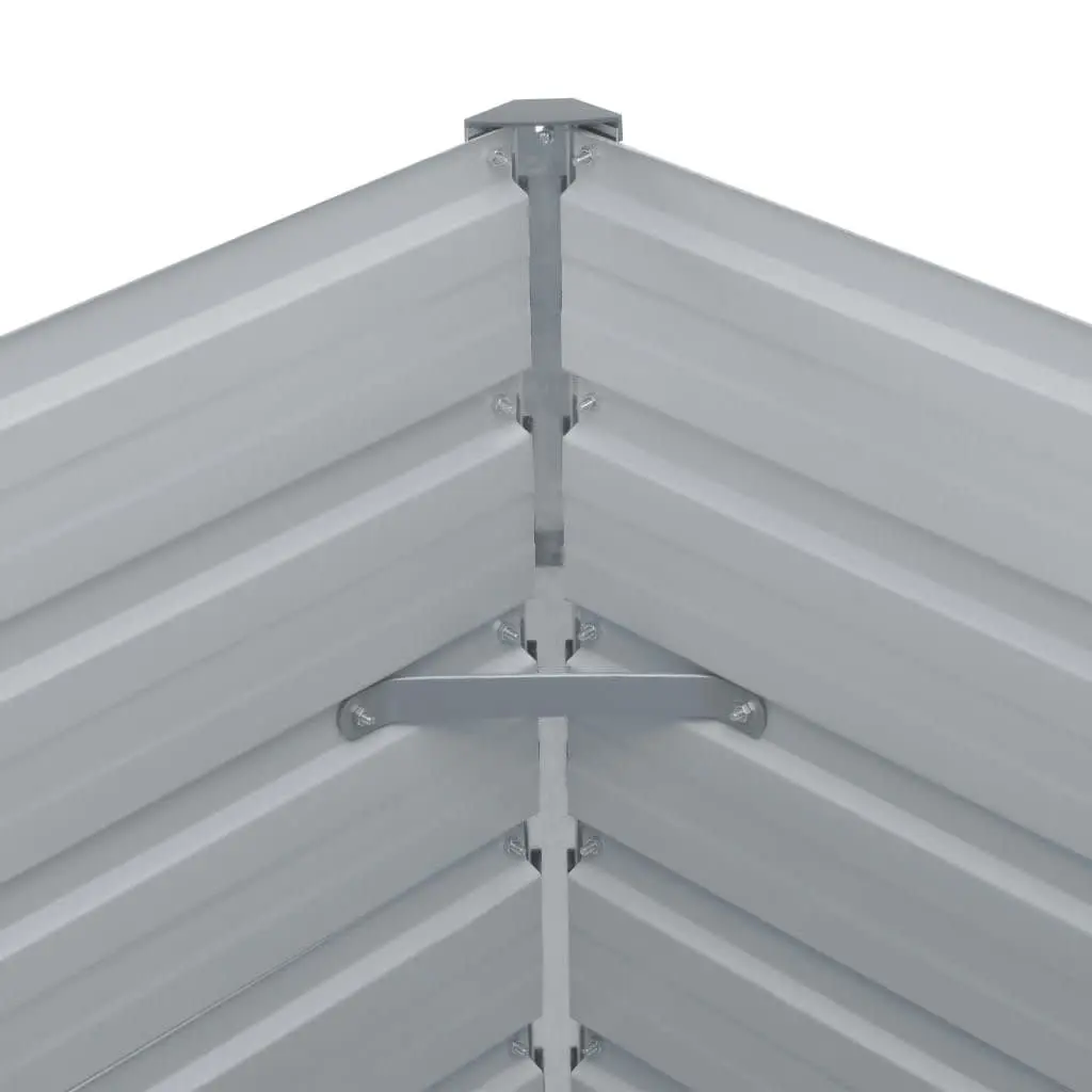 Galvanised Steel Rectangular Raised Garden Bed 160x80x45 cm