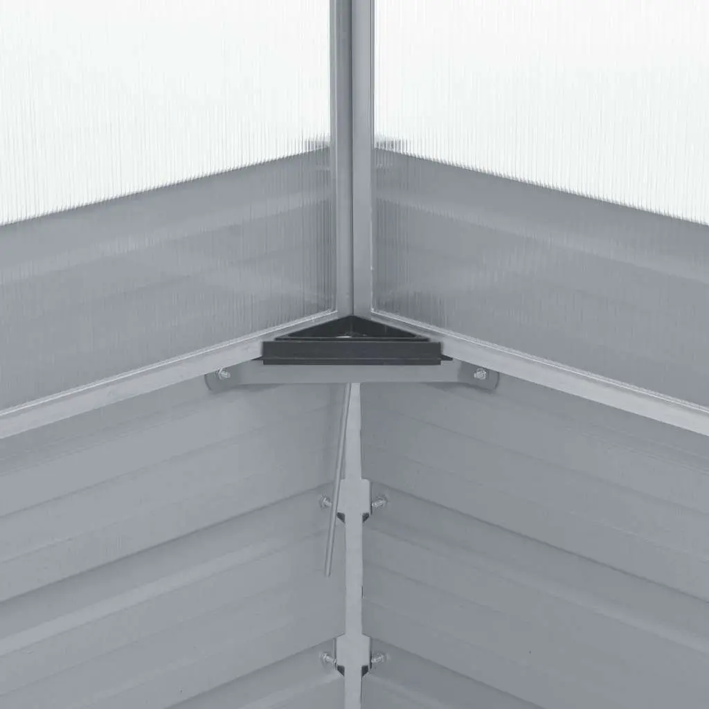 Greenhouse PC Board Galvanised Steel 100x100x77 cm Green
