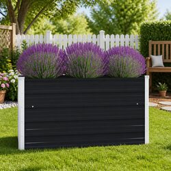Square Planter Box 100x100x45 cm in Galvanised Steel