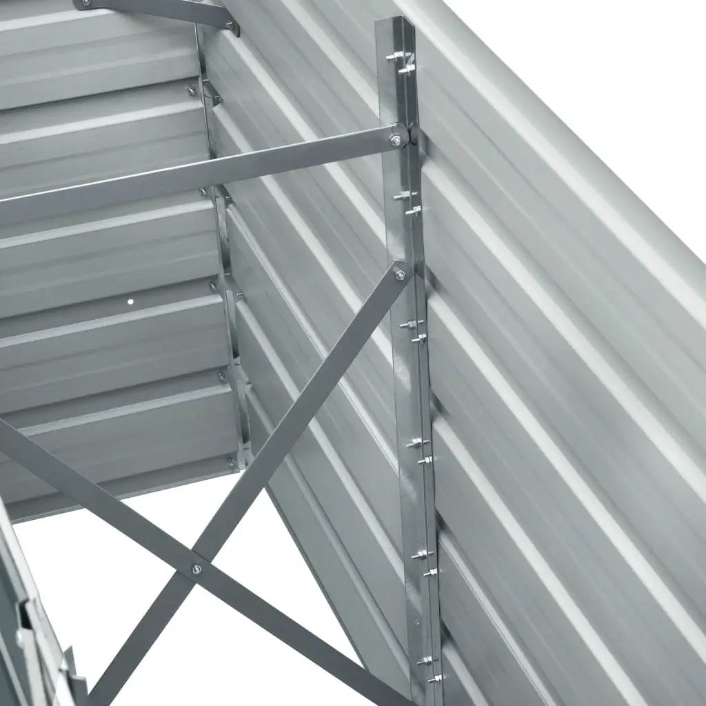 Garden Raised Bed Planter Box Galvanised Steel 240 x 40 x 77 cm Green