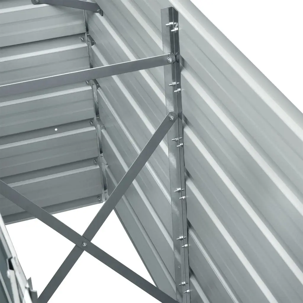 Raised Garden Bed Planter Box Galvanised Steel 240x40x77 cm Brown