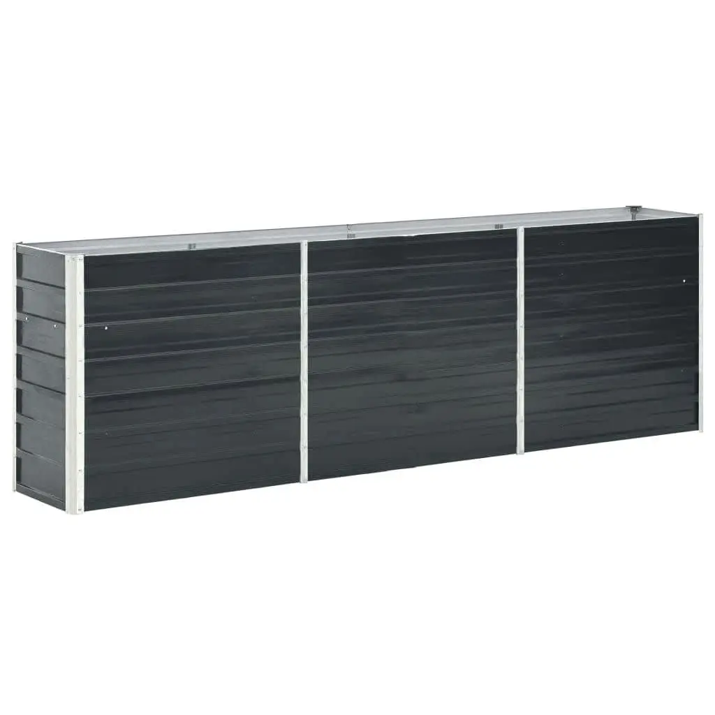 Raised Garden Bed Galvanised Steel 240 x 40 x 77 cm Anthracite