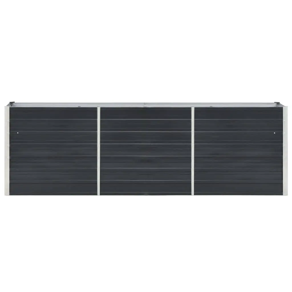 Raised Garden Bed Galvanised Steel 240 x 40 x 77 cm Anthracite