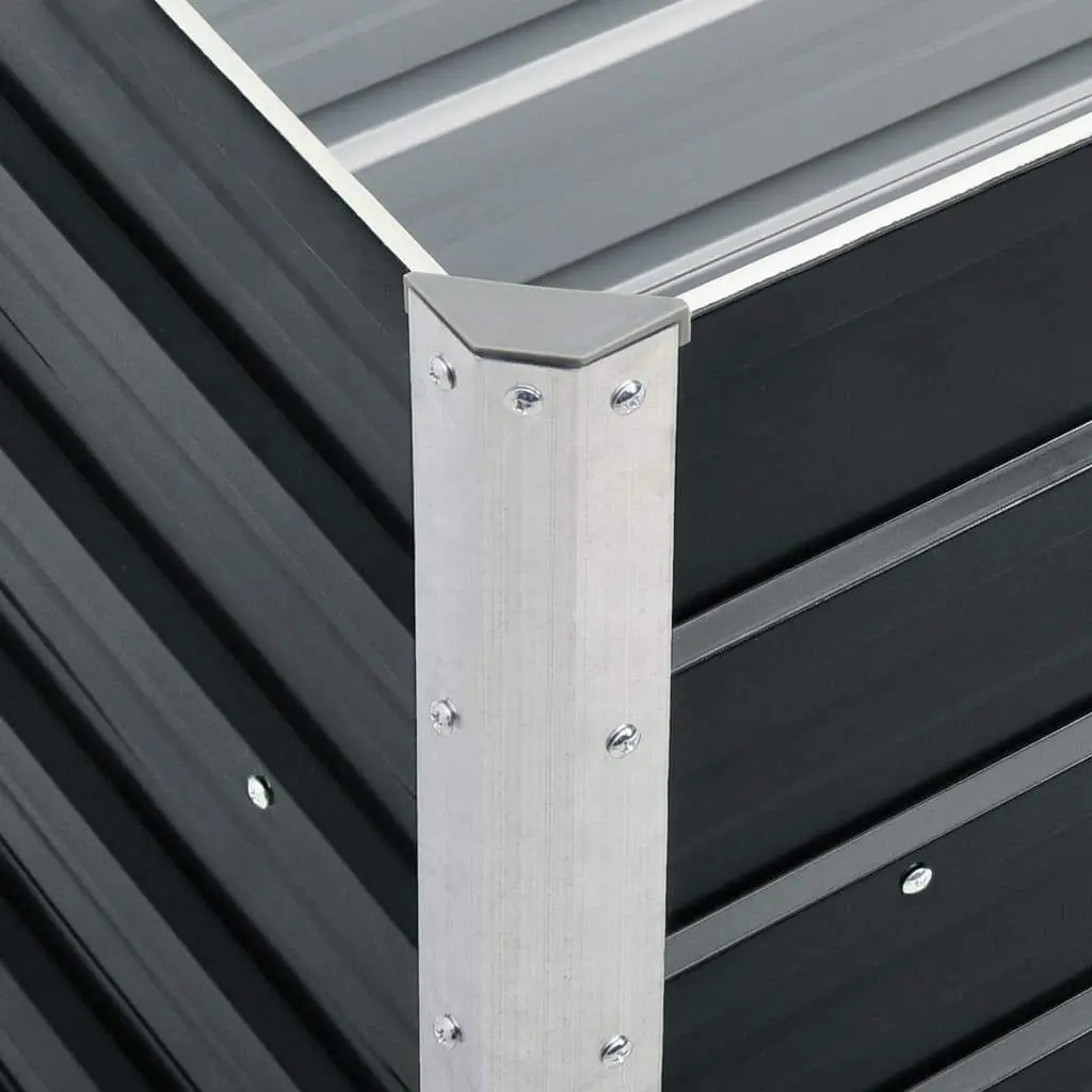 Raised Garden Bed Galvanised Steel 240 x 40 x 77 cm Anthracite