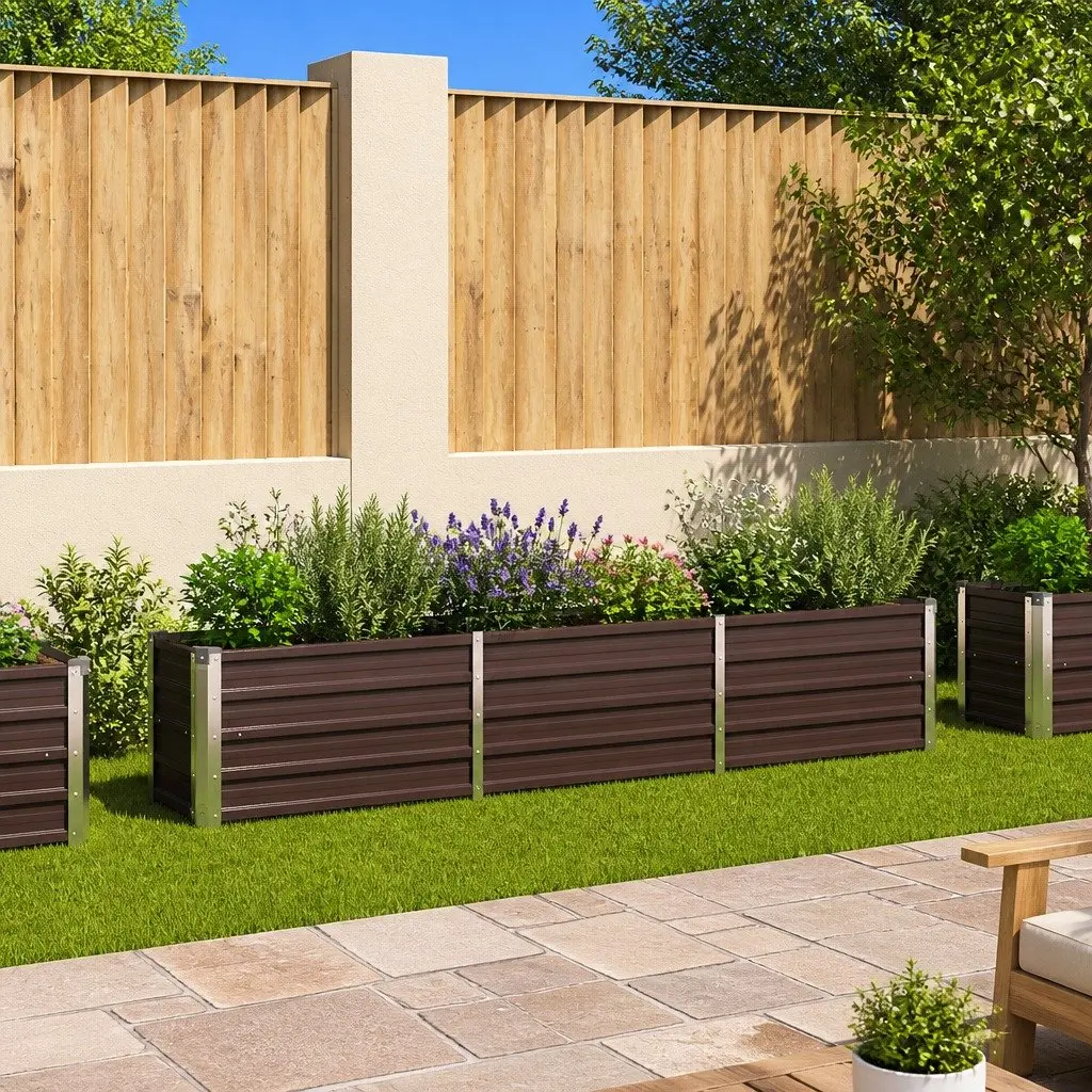 Raised Garden Bed Planter Box for Flowers and Vegetables