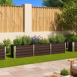 Durable Raised Garden Bed Planter Box for Flowers and Vegetables