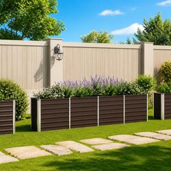 Galvanised Steel Raised Garden Bed for Vegetables 320x40x77 cm