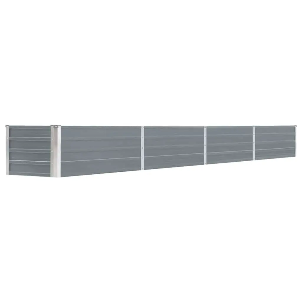 Metal Raised Garden Bed 320x40x45cm Grey