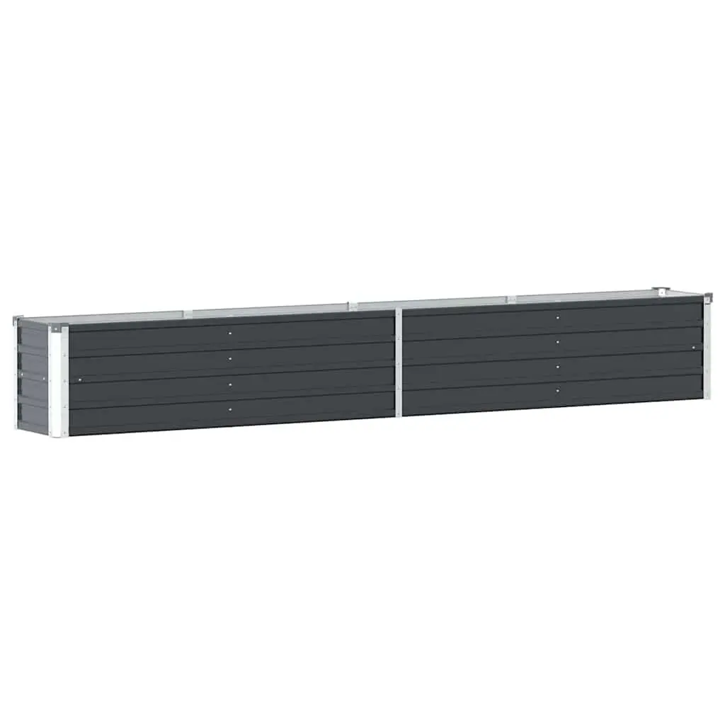 Raised Garden Bed Galvanised Steel 320x40x45cm Anthracite