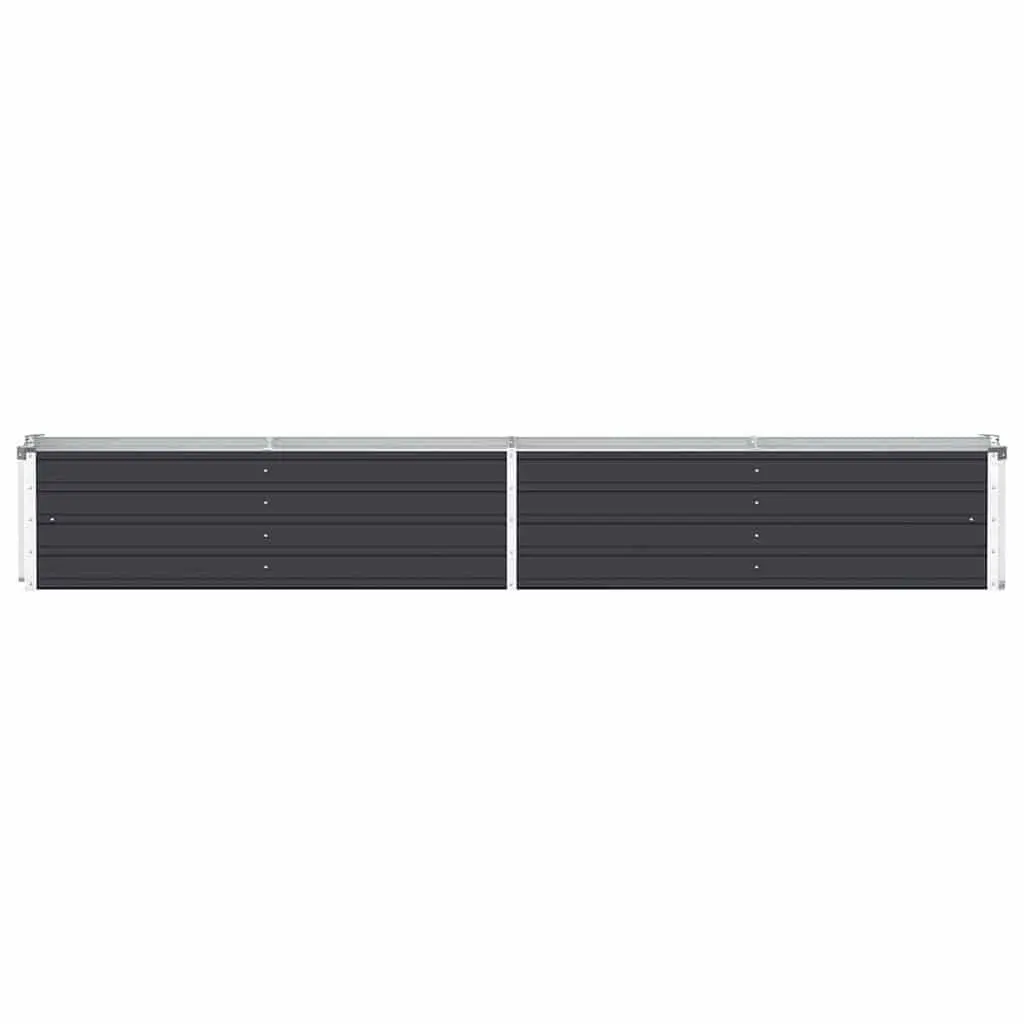 Raised Garden Bed Galvanised Steel 320x40x45cm Anthracite