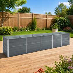 Sturdy Galvanised Steel Raised Bed for Garden Plants