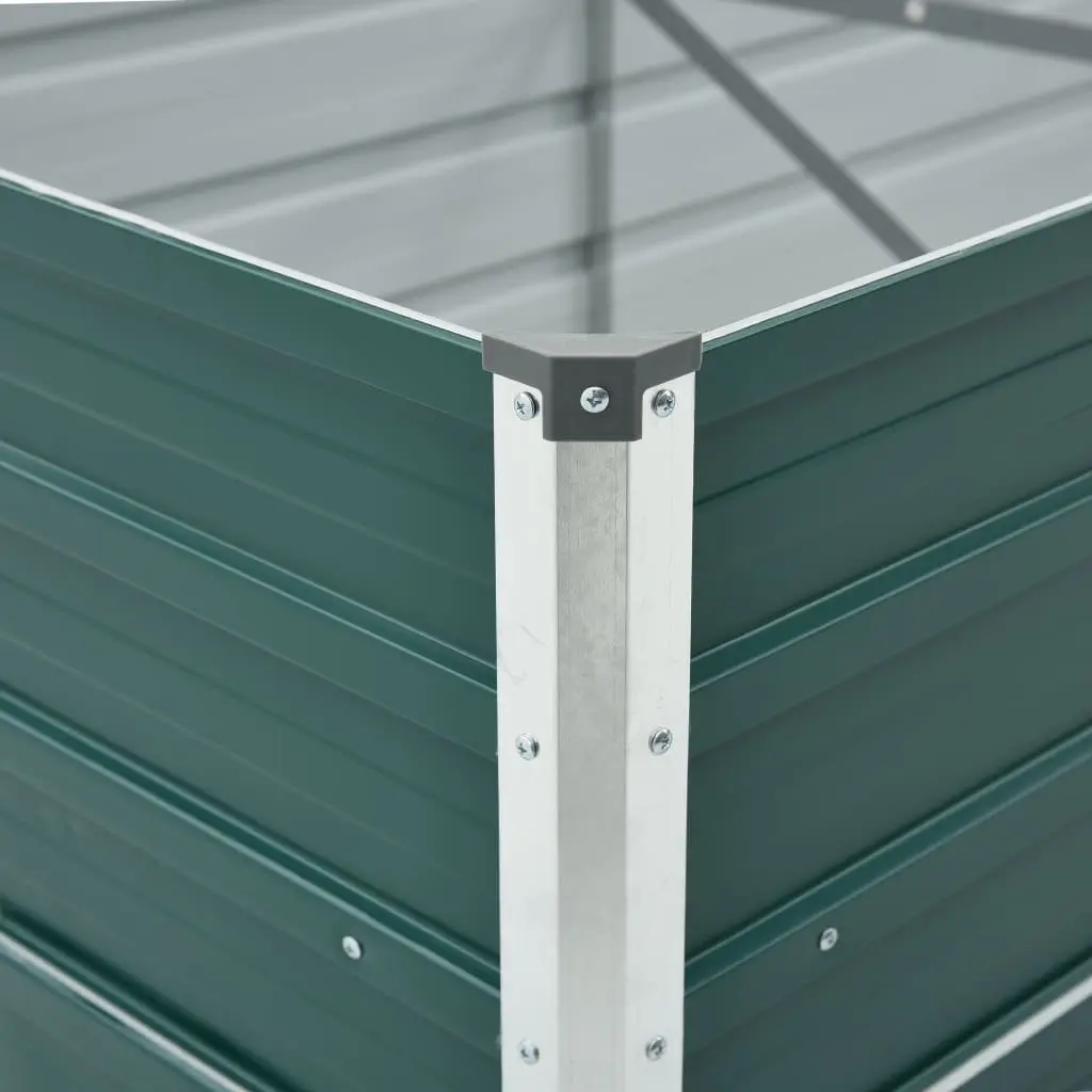 Raised Garden Bed Galvanised Steel 400 x 80 x 45 cm Green