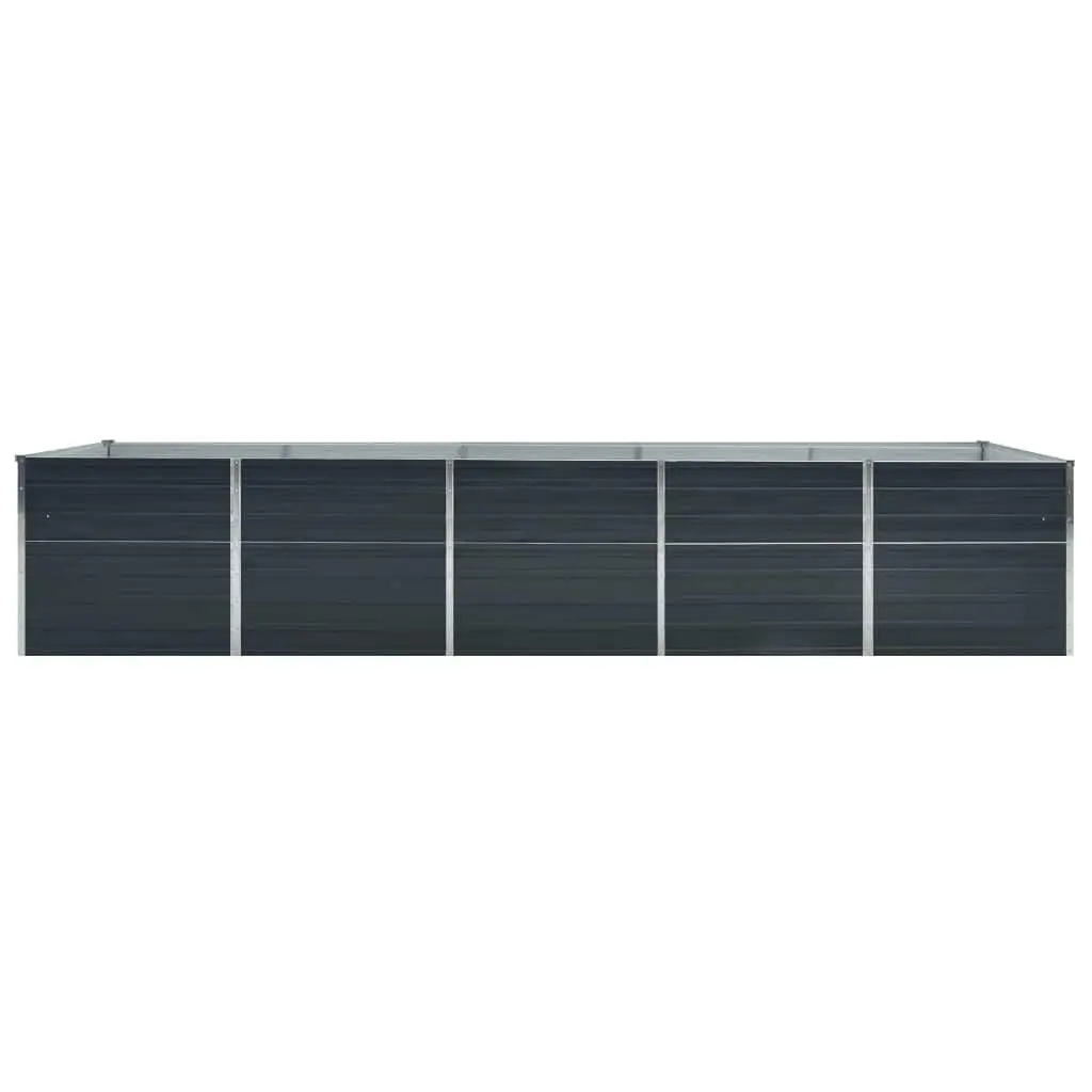 Raised Garden Bed Galvanised Steel 400x80x45 cm Anthracite