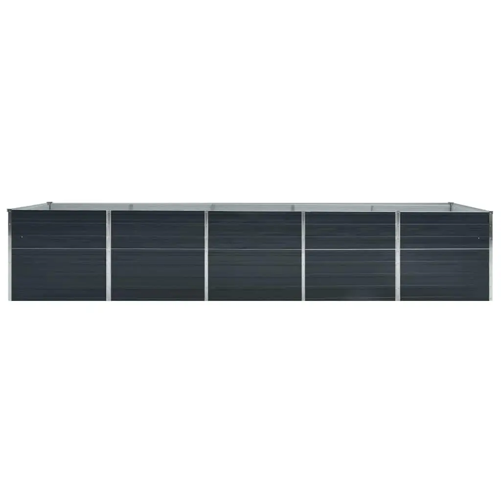 Raised Garden Bed Galvanised Steel 400 x 80 x 77 cm Anthracite