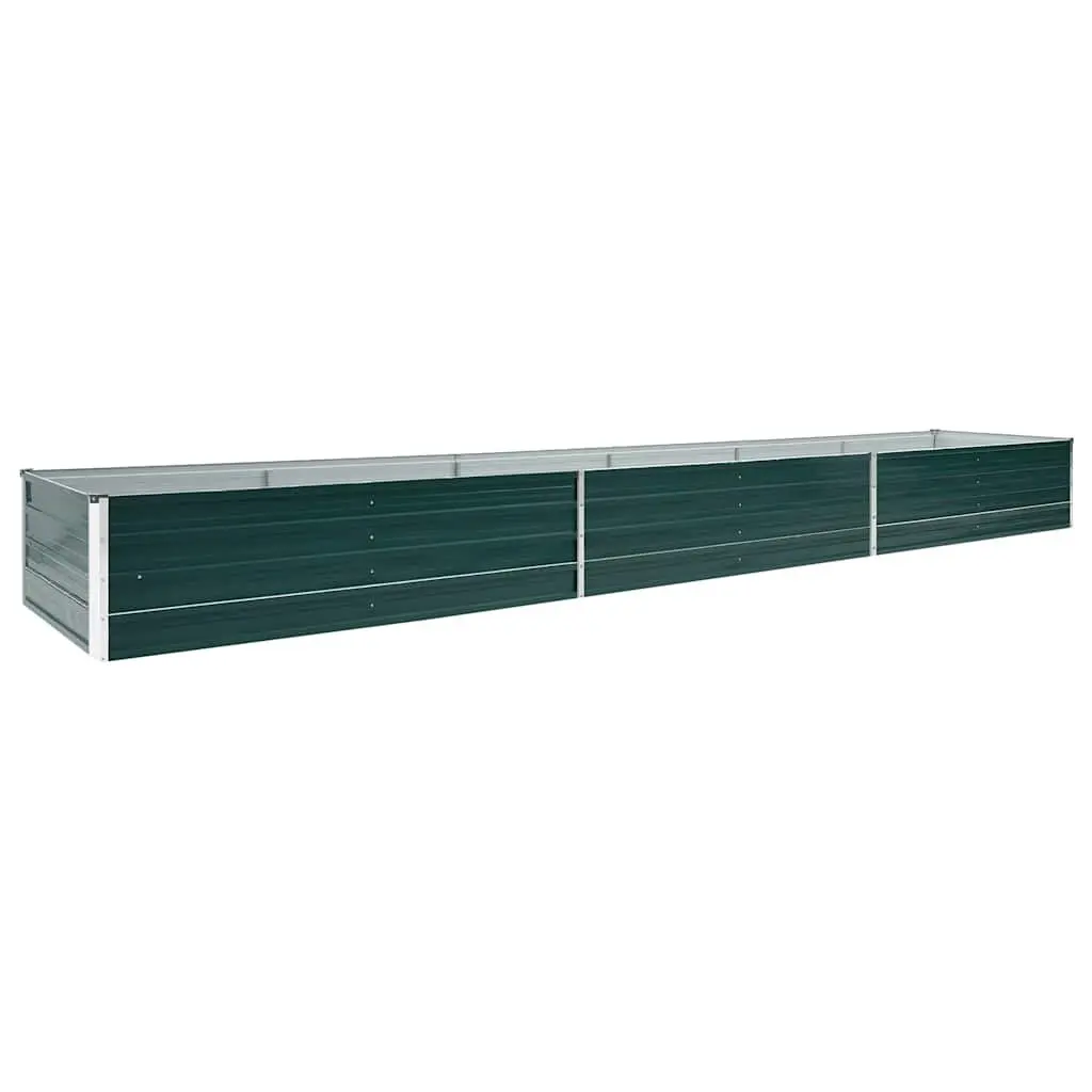 Garden Raised Bed Planter Box Galvanised Steel 480 x 80 x 45 cm Green