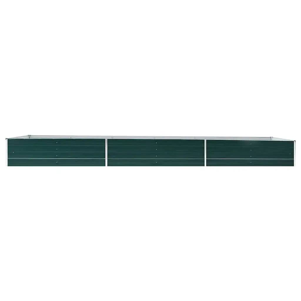 Garden Raised Bed Planter Box Galvanised Steel 480 x 80 x 45 cm Green