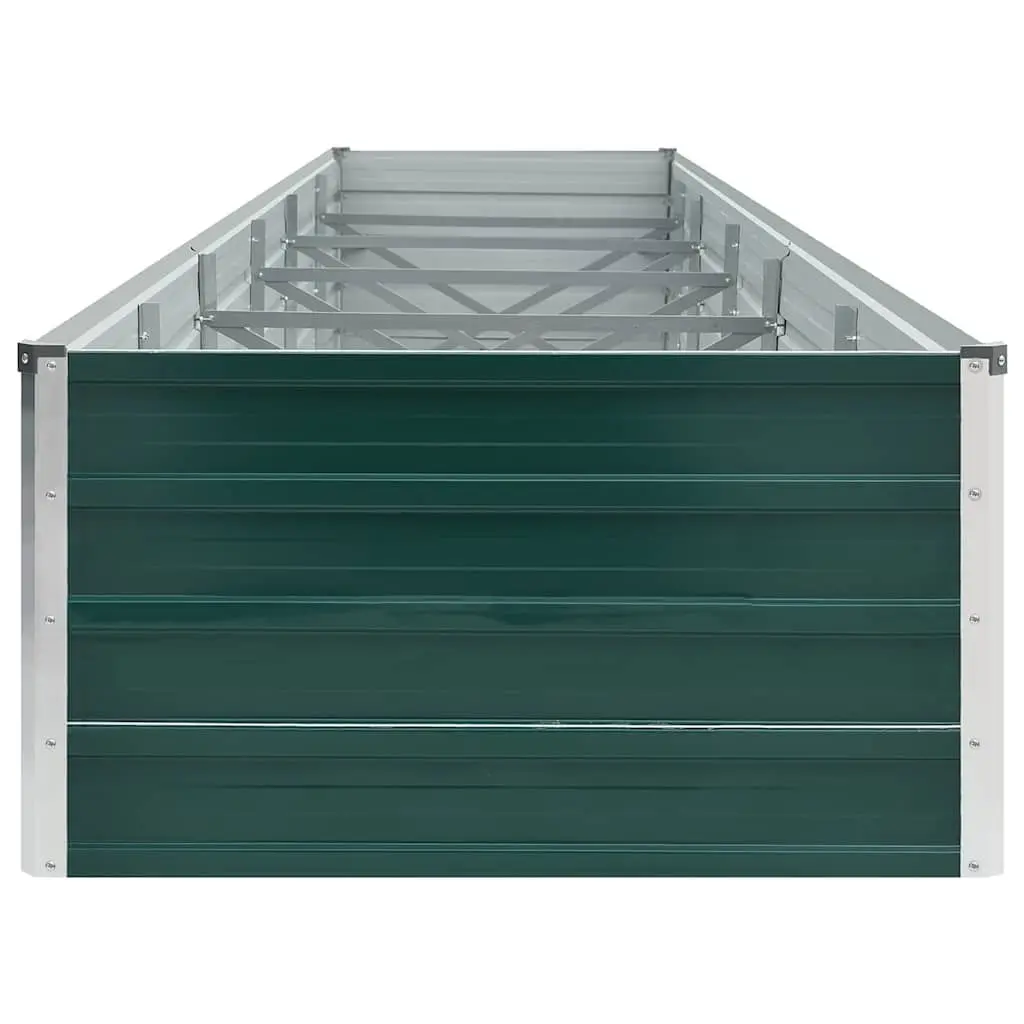 Garden Raised Bed Planter Box Galvanised Steel 480 x 80 x 45 cm Green