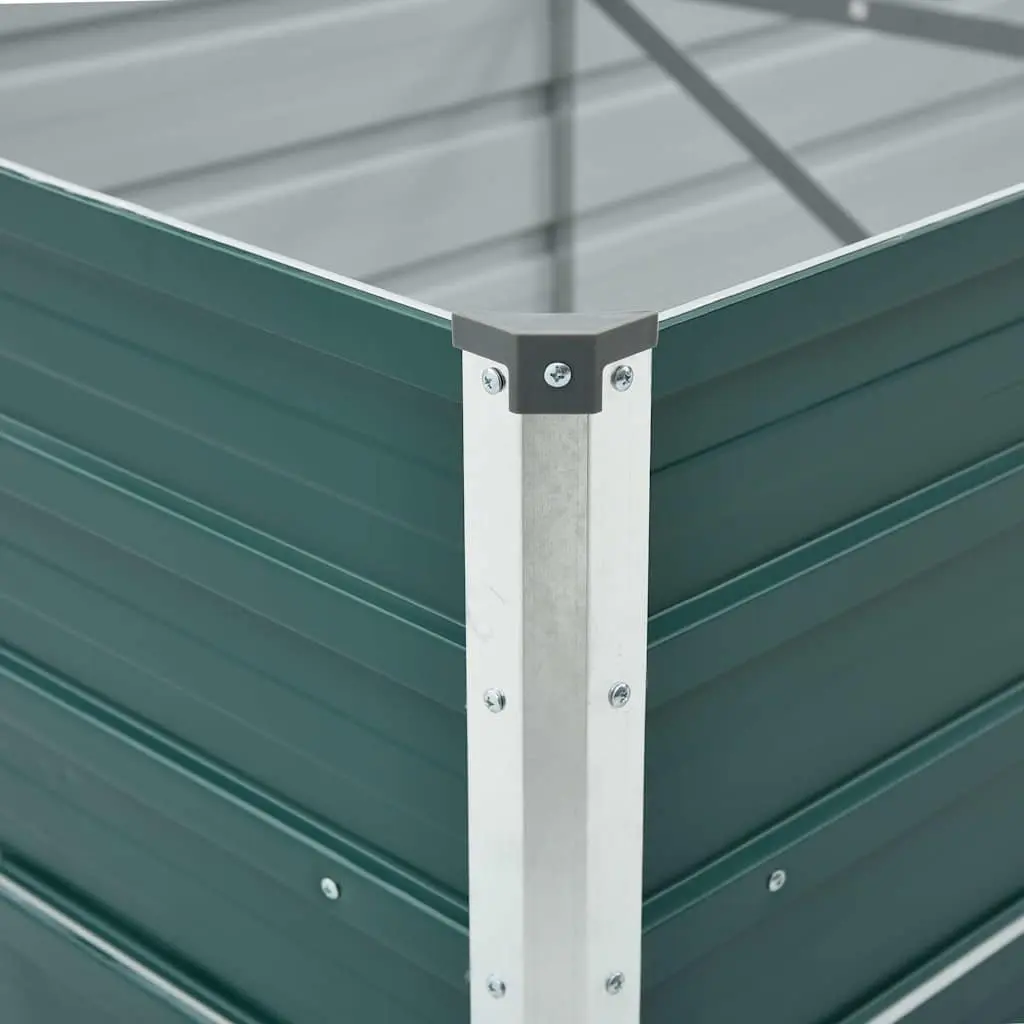 Garden Raised Bed Planter Box Galvanised Steel 480 x 80 x 45 cm Green