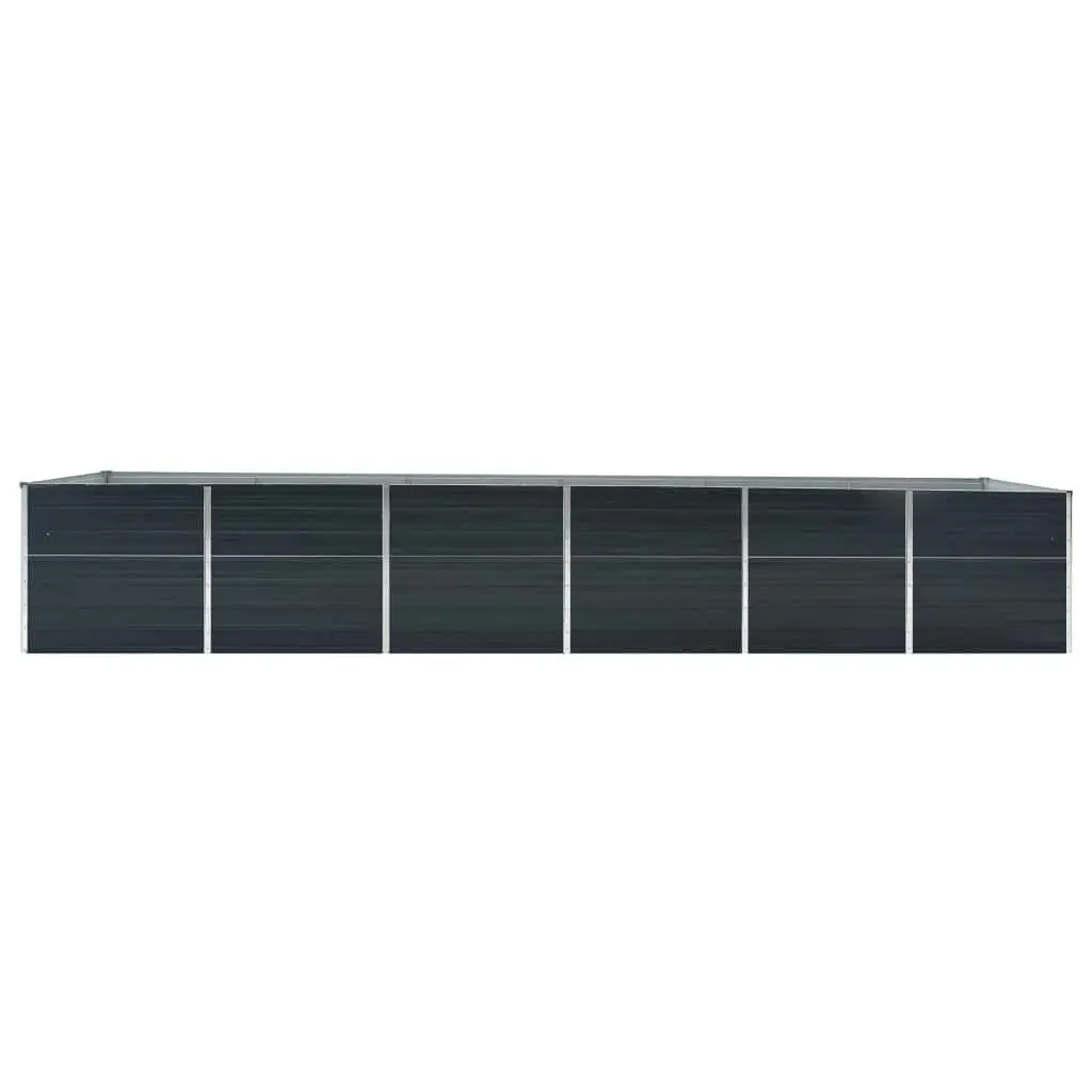 Raised Garden Bed Planter Box Weather Resistant Anthracite 480 x 80 x 77 cm