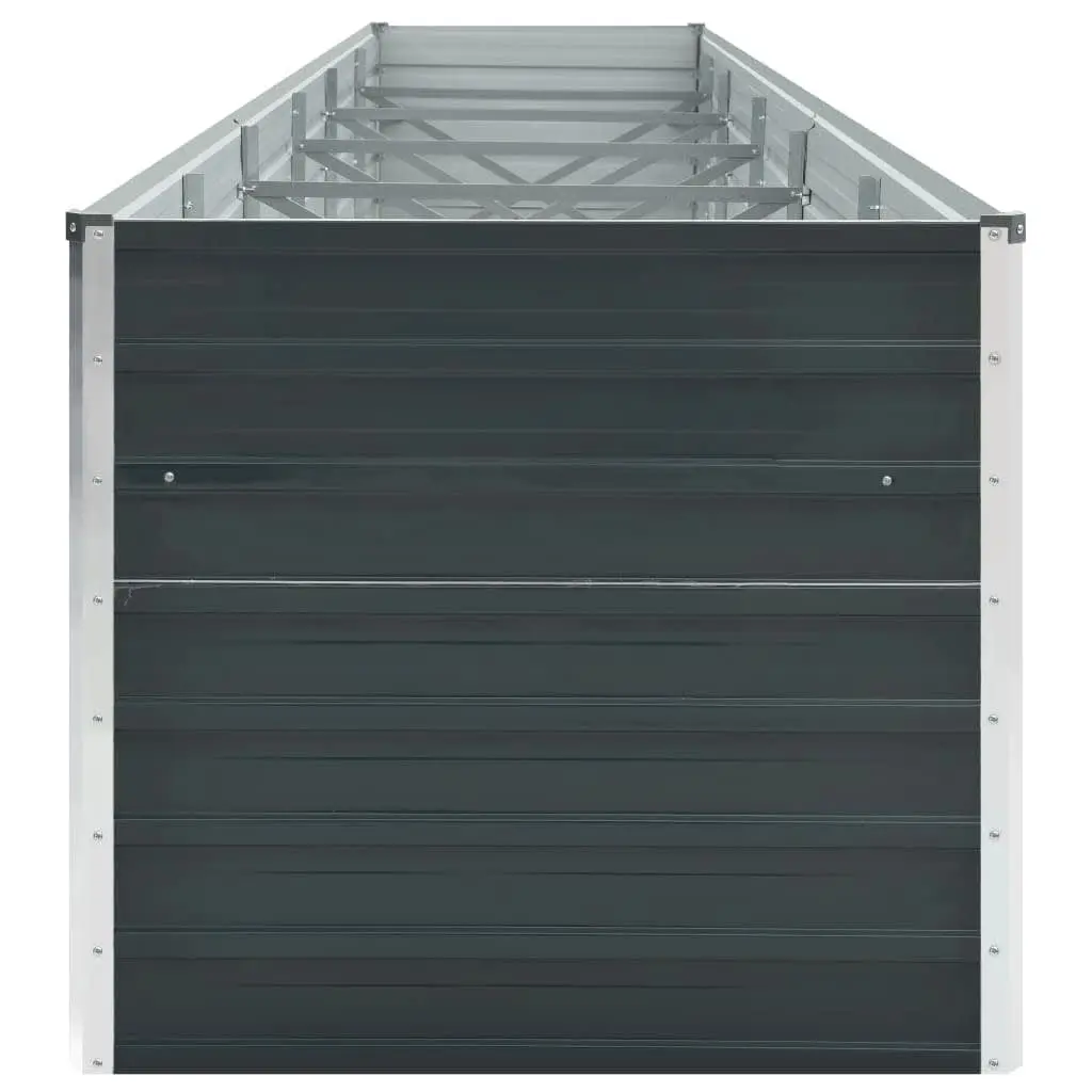 Raised Garden Bed Planter Box Weather Resistant Anthracite 480 x 80 x 77 cm