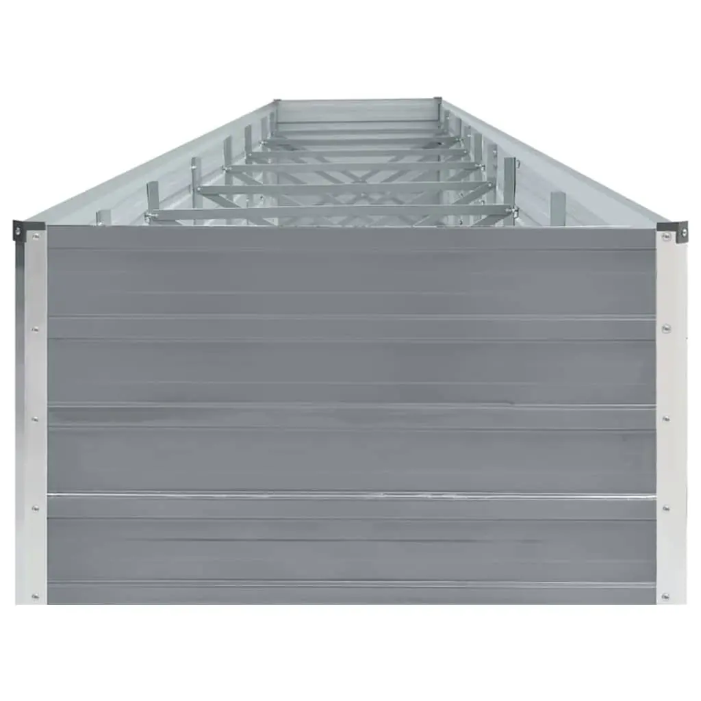 Galvanised Steel Garden Raised Bed Outdoor Planter Box Grey 600 x 80 x 45 cm