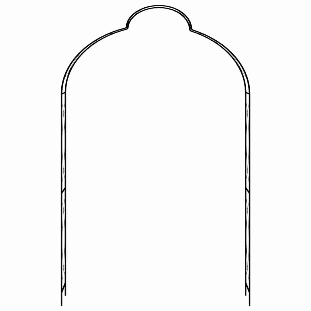Black Iron Garden Arch for Climbing Plants