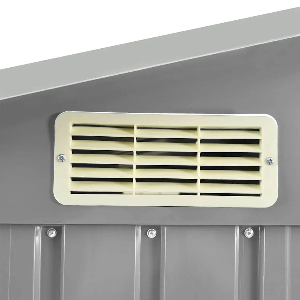 Garden Shed Galvanised Iron 205 x 130 x 183 cm Grey Outdoor Storage House